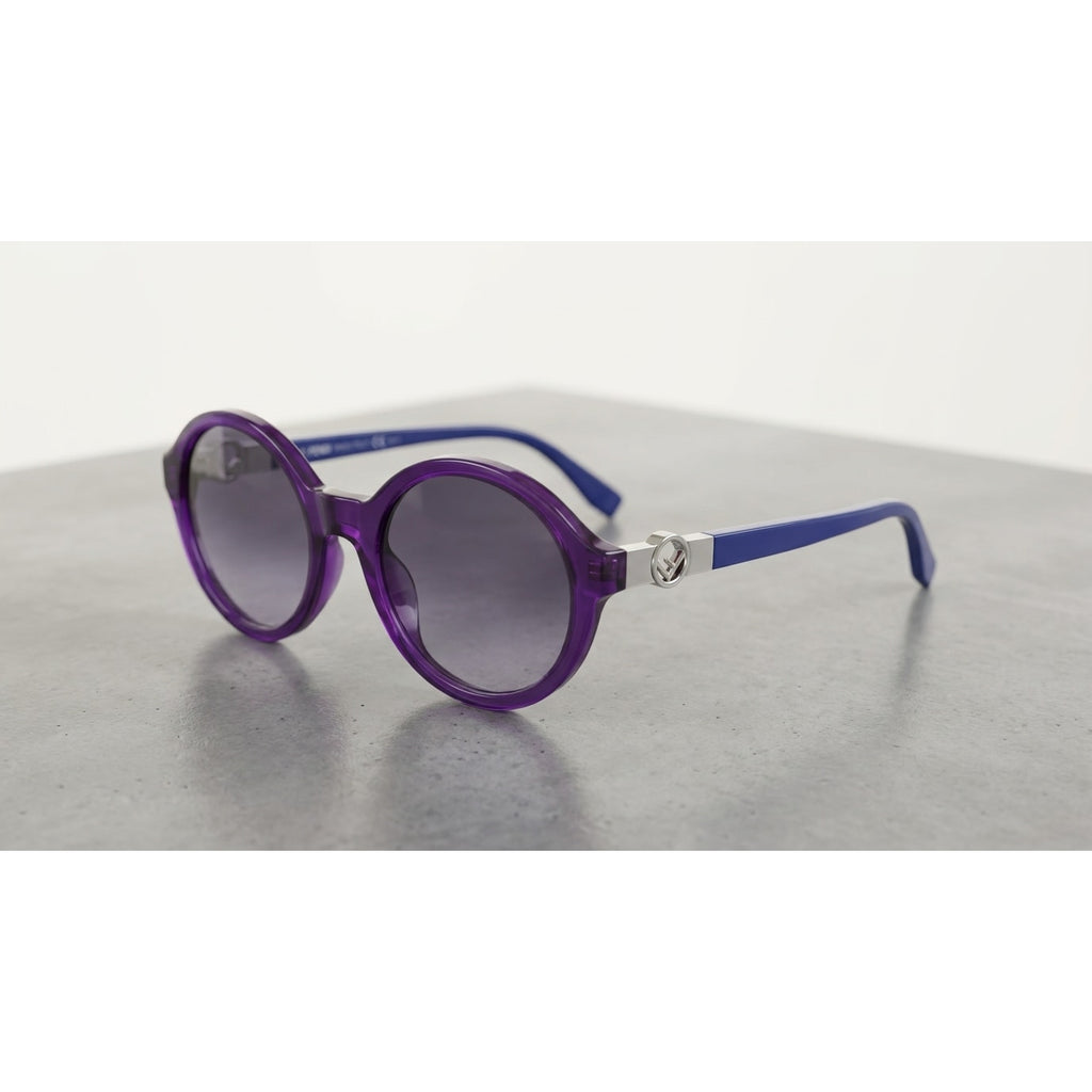 Fendi Purple & Cobalt Blue Round Sunglasses