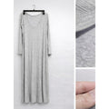 Aerie Gray Long Sleeve Ribbed Knit Maxi Lounge Dress Size Large