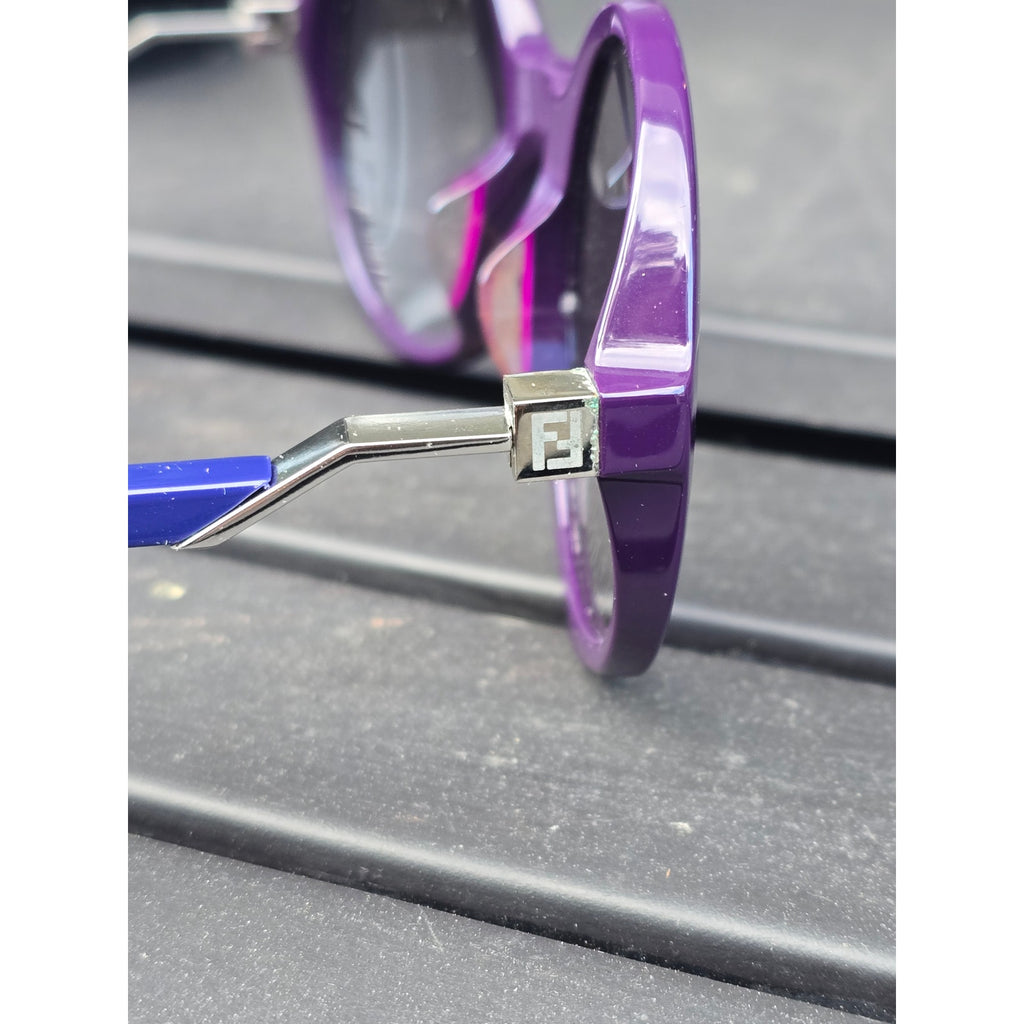 Fendi Purple & Cobalt Blue Round Sunglasses