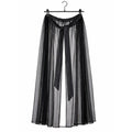 Fashion Nova black sheer mesh maxi sarong cover-up in size XL
