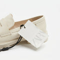 Zara Off-White Chunky Lug Sole Leather Penny Loafers - NWT - Size EU 41 / US 10