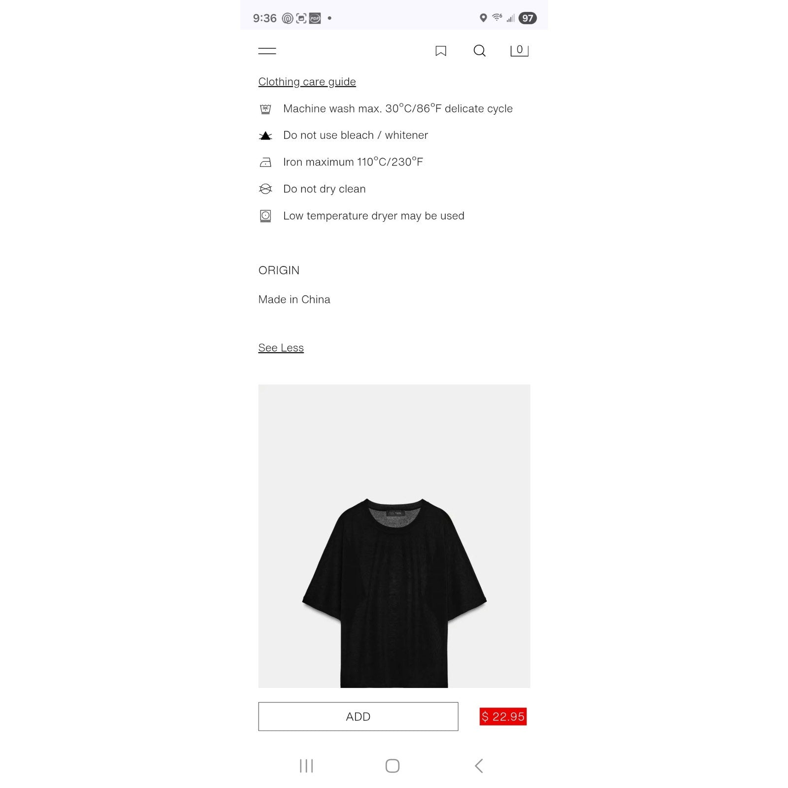 Zara Black Fine-Knit Oversized Mesh T-Shirt
