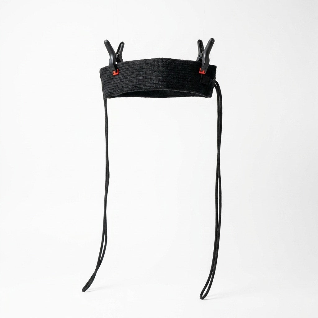 Zara Black Chunky Ribbed Knit Wrap Belt