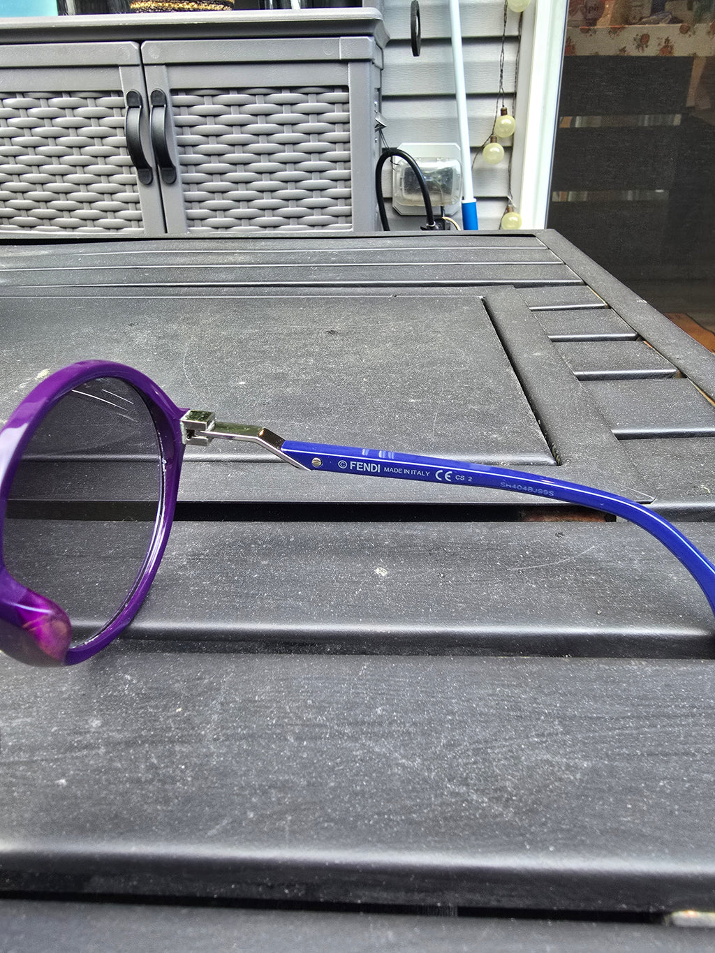 Fendi Purple & Cobalt Blue Round Sunglasses