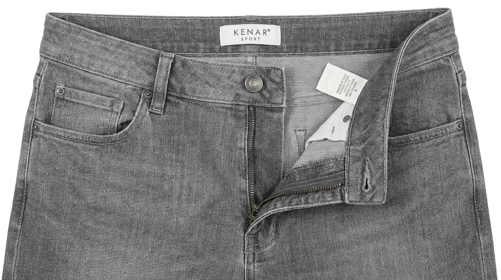 Kenar Sport Gray Washed Wide-Leg Denim Jeans - Size 27