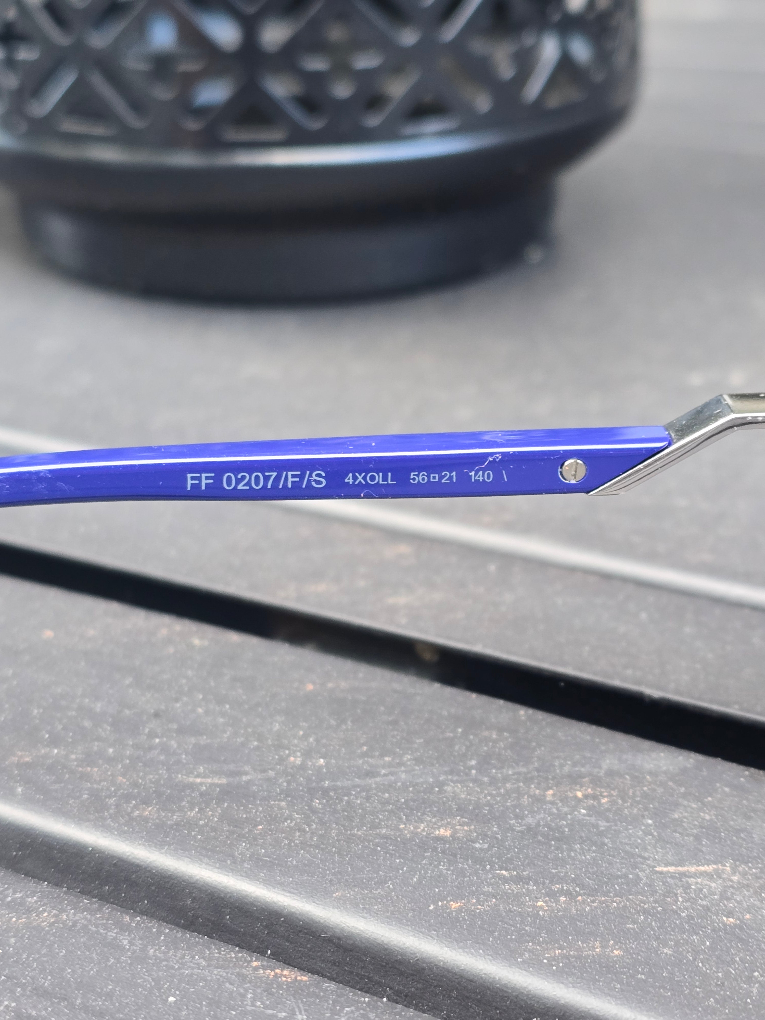 Fendi Purple & Cobalt Blue Round Sunglasses
