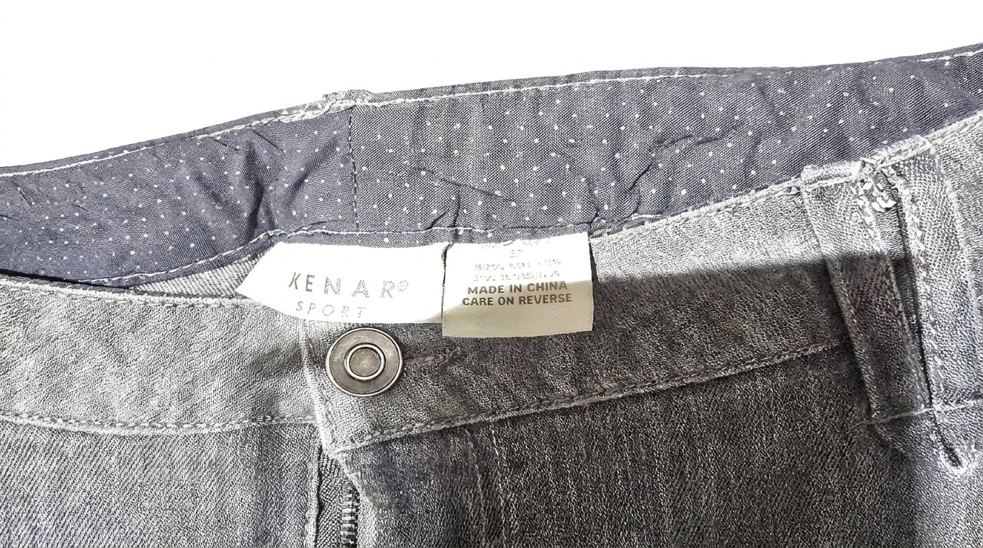 Kenar Sport Gray Washed Wide-Leg Denim Jeans - Size 27