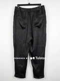 Zara Women’s Black Silky Satin Tapered Dress Pants Size Large