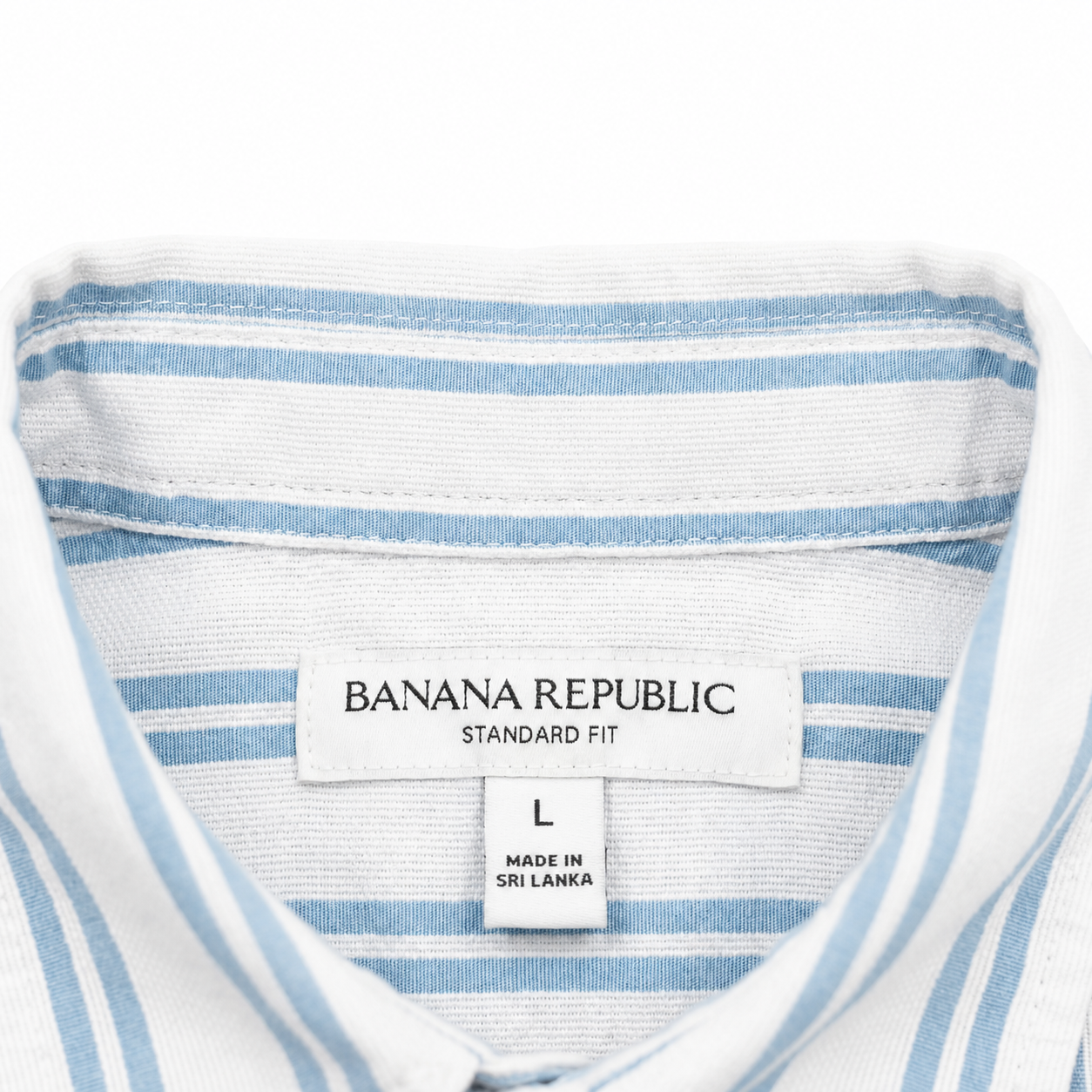 NWT Banana Republic Men’s Standard Fit Striped Cotton Shirt Size Large