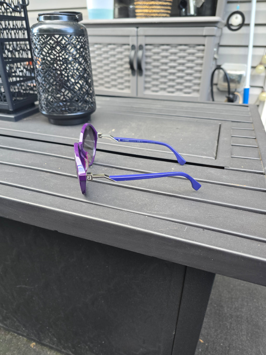 Fendi Purple & Cobalt Blue Round Sunglasses