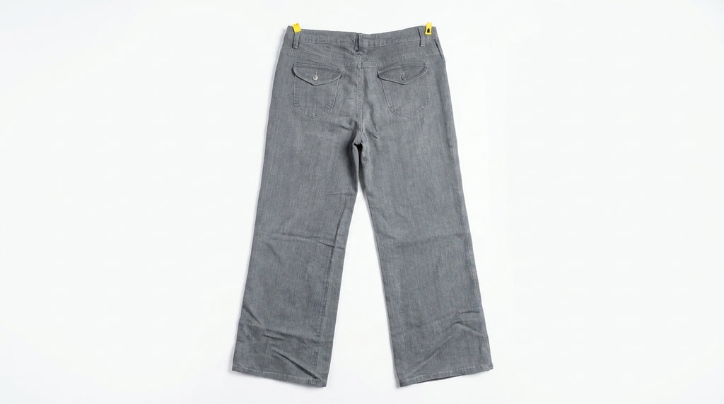 Kenar Sport Gray Washed Wide-Leg Denim Jeans - Size 27