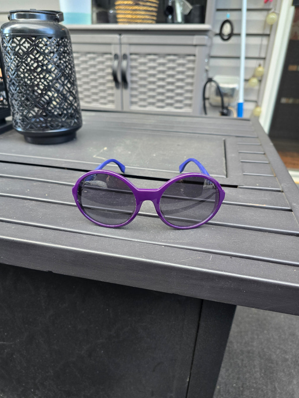 Fendi Purple & Cobalt Blue Round Sunglasses