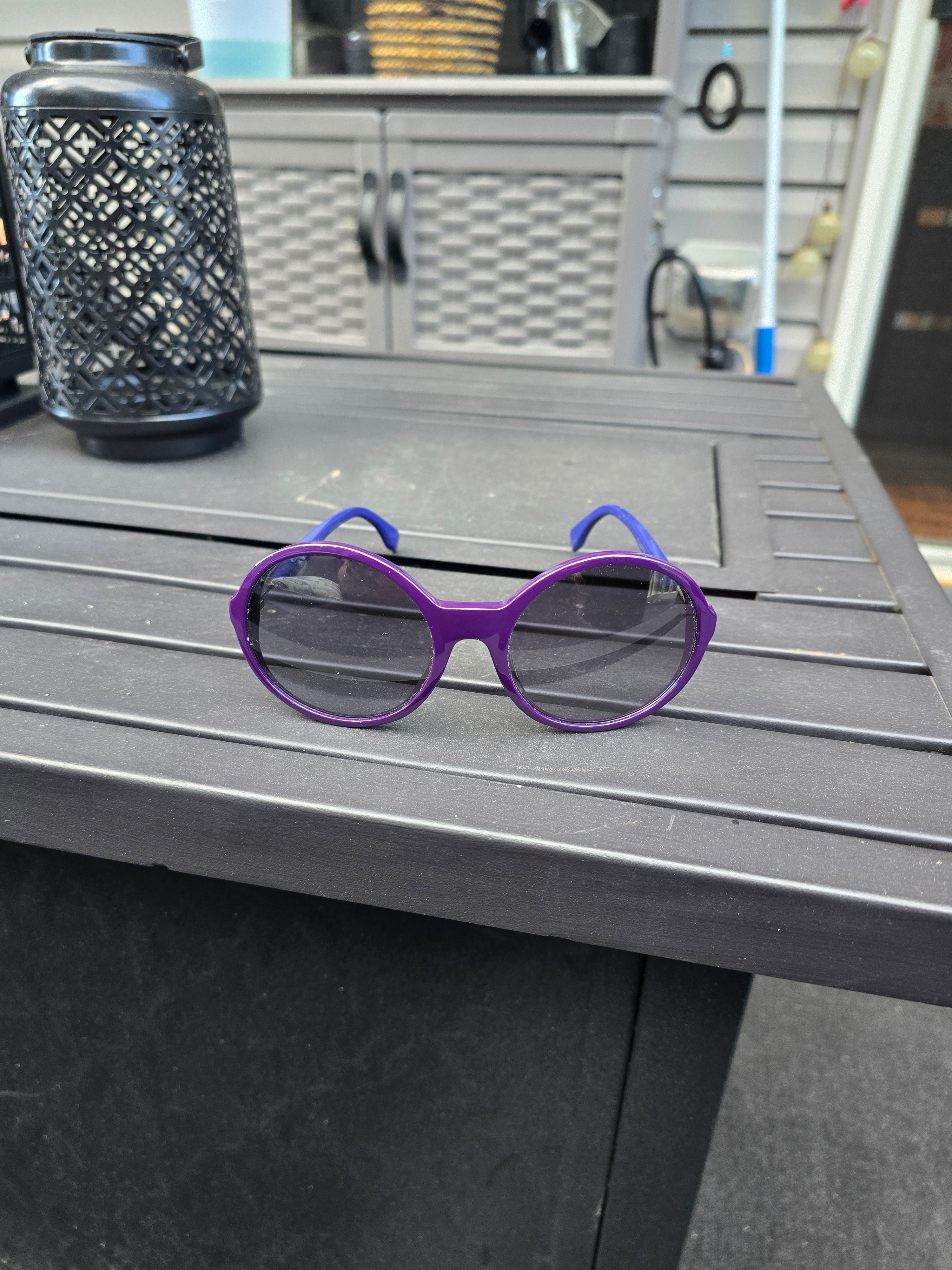 Fendi Purple & Cobalt Blue Round Sunglasses