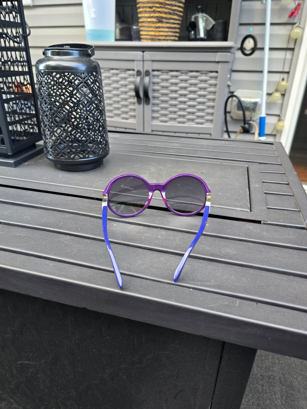 Fendi Purple & Cobalt Blue Round Sunglasses