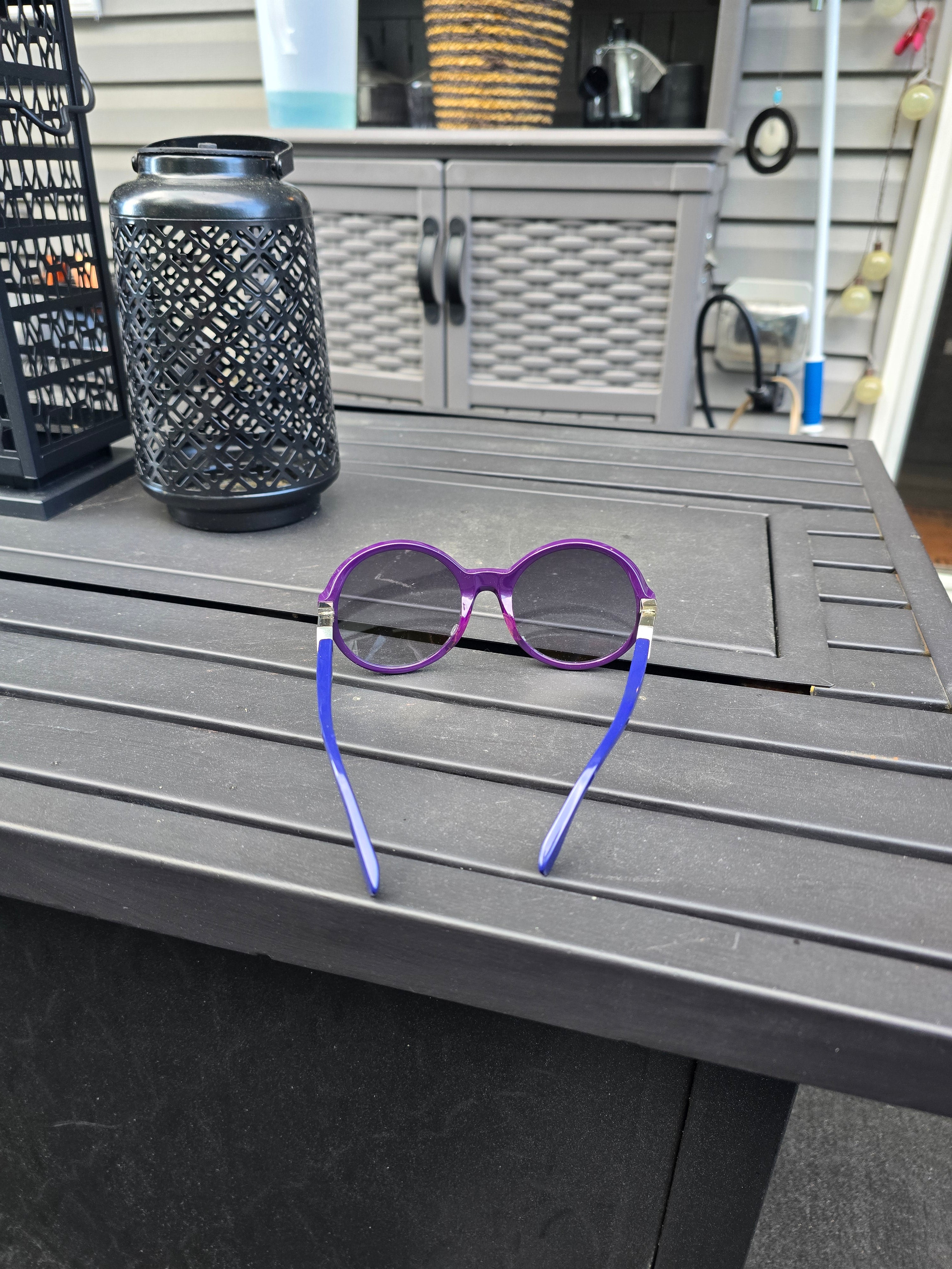 Fendi Purple & Cobalt Blue Round Sunglasses